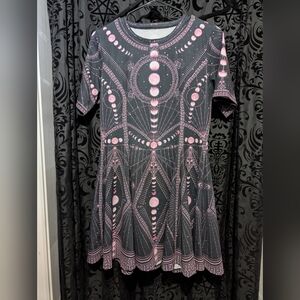 Pink Moon Phases Evil Tee Dress (Pilling See Photo) Size M